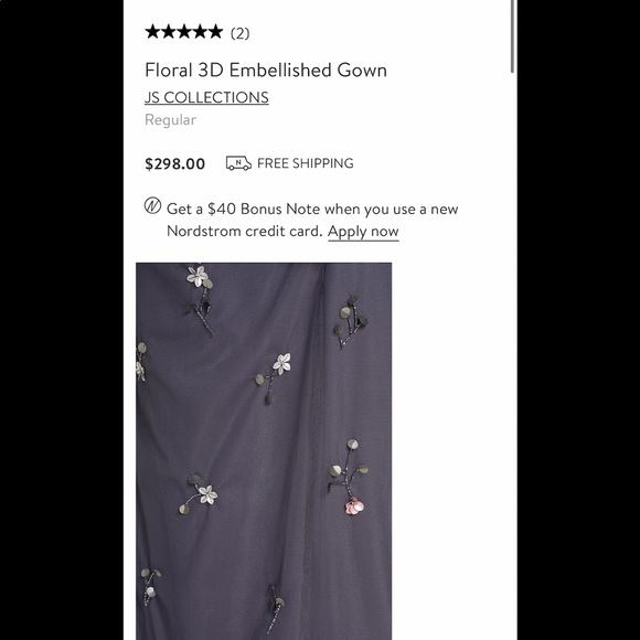 JS COLLECTIONS
Floral 3d Embellished Gown - Picture 5 of 6